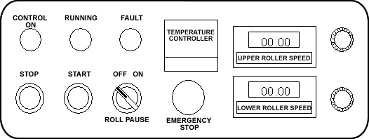 Laminator - control panel